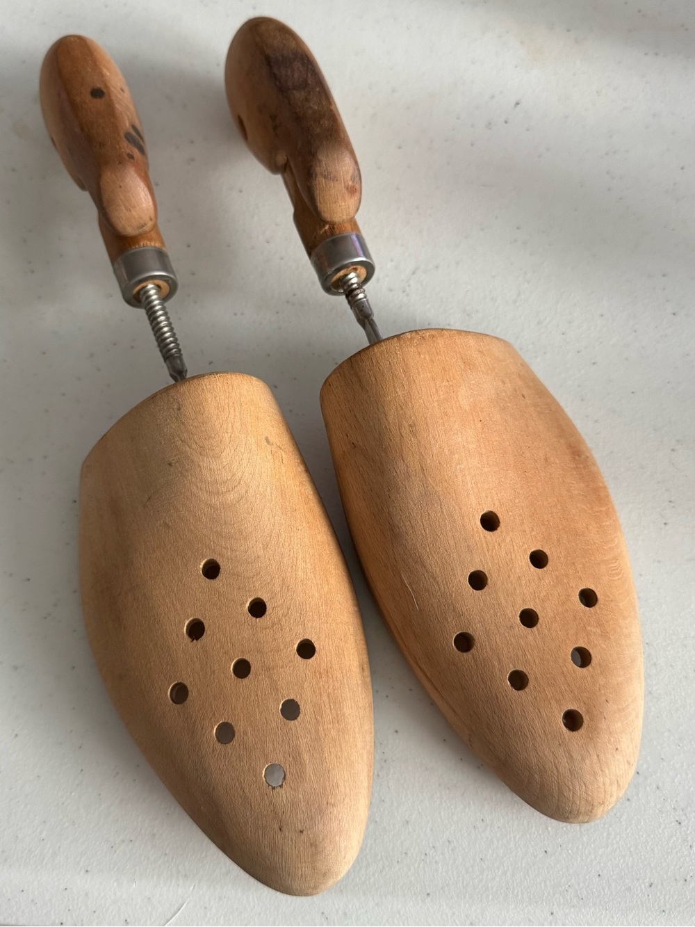 Vintage Berkeley Wooden Shoe Trees Men’s Size 11 Made in Germany Adjustable